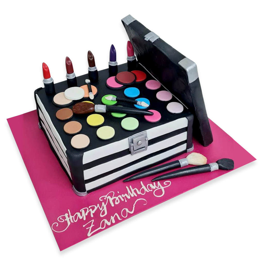 Celebrating 21 Years of Life with these Cake Ideas : Makeup Set & Barbie  Cake