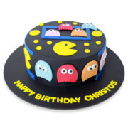 Pac Man Cake decorating tutorial pacman :video games - YouTube